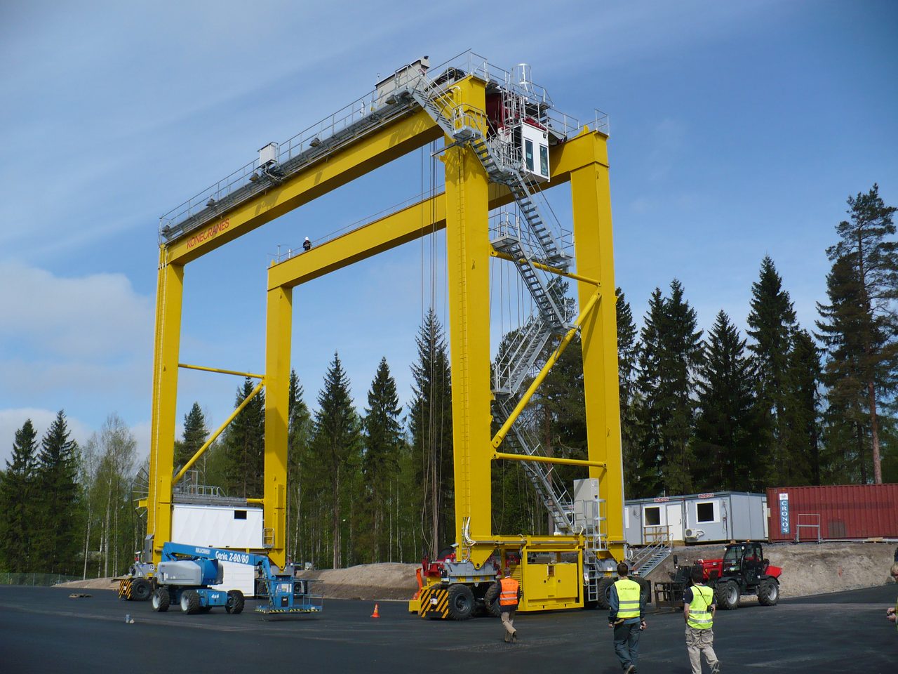 A Konecranes RTG at the company's Hyvinkää, Finland test site.